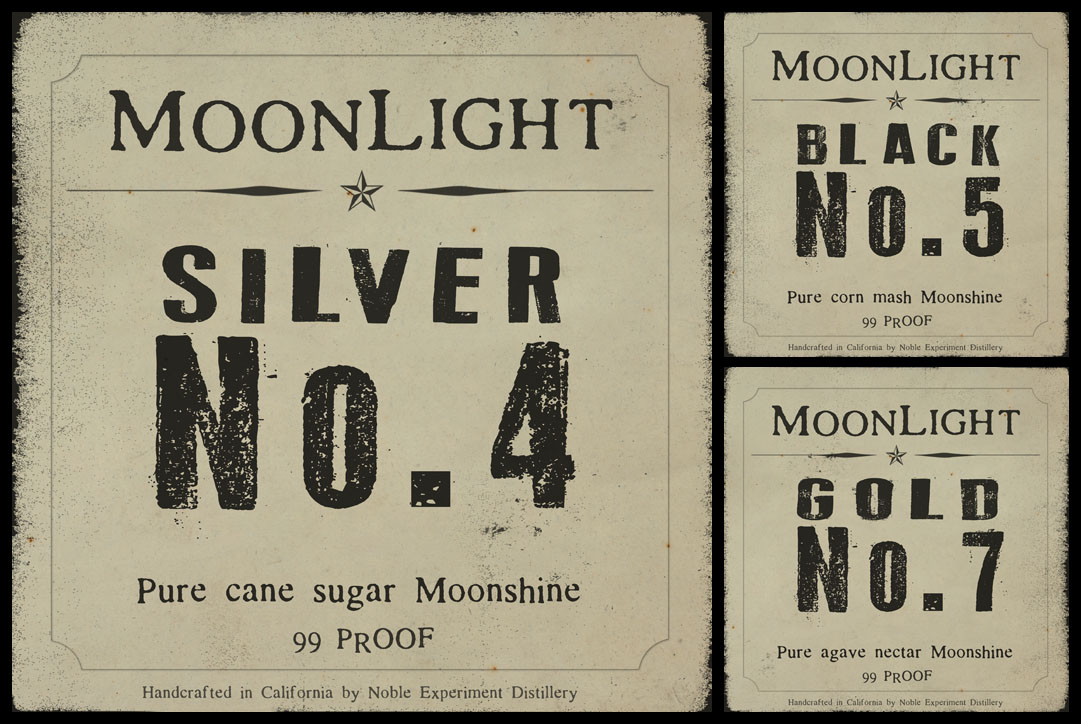 Moonshine labels